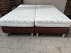 Boxspring gebruikt, Huis en Inrichting, Ophalen, Bruin, Tweepersoons, Zo goed als nieuw