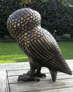 Bronzen uiltje op sokkel Bronzenbeelden - winkel, Ophalen of Verzenden