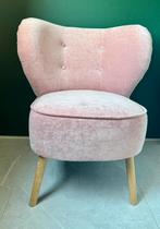 Confortabele fauteuil • velours • oud roze kleur, Huis en Inrichting, Fauteuils, Ophalen, 75 tot 100 cm, Zo goed als nieuw, Klassiek, barok, comfortabel
