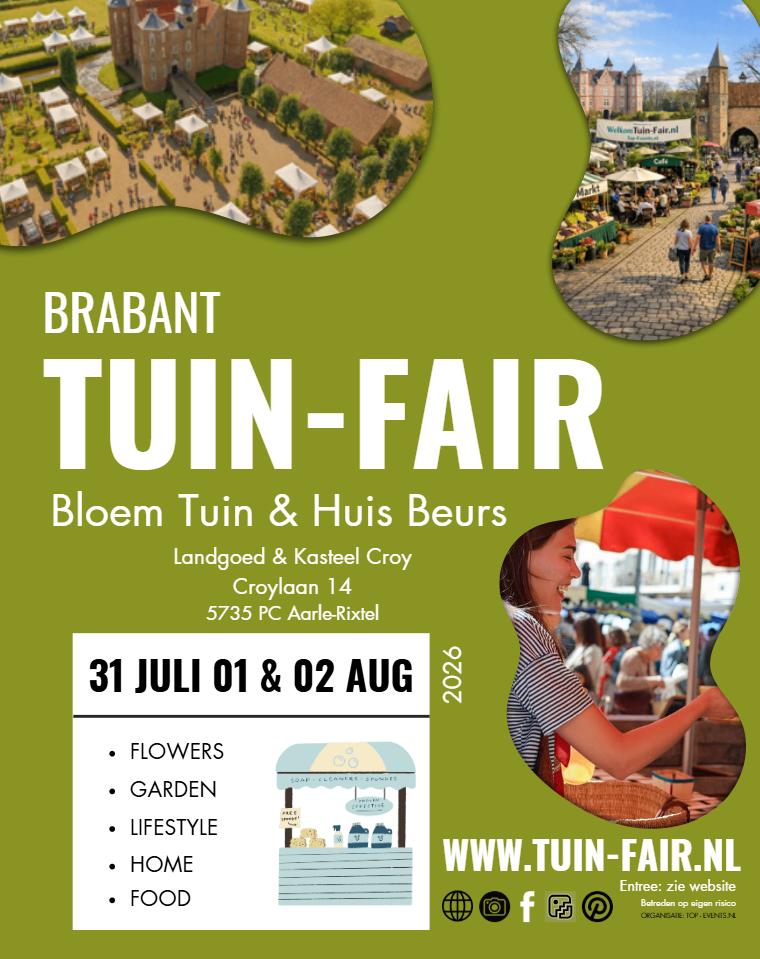 Tuin-Fair Brabant Bloem Tuin & Huis 2026, Ophalen, Nieuw