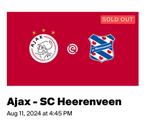 Ajax - Heerenveen VAK 413 rij 23 2x naast elkaar, Tickets en Kaartjes