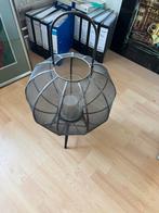 Industrieel windlicht metaal, Huis en Inrichting, Woonaccessoires | Kandelaars en Kaarsen, 25 tot 50 cm, Zwart, Ophalen of Verzenden