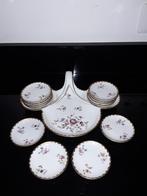 Antiek Jugendstil porseleinen petit four stel gebloemd, Verzenden