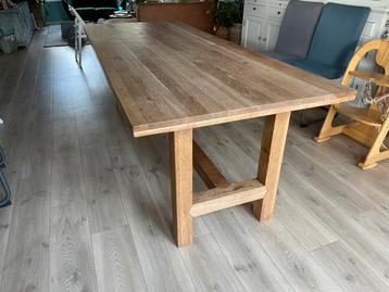 Eikenhouten Tafel - 220x90x77 cm beschikbaar voor biedingen