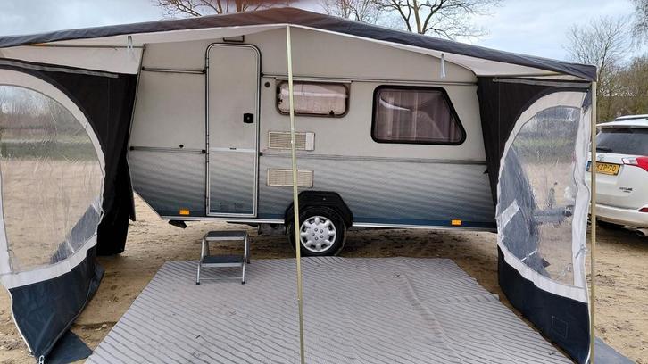 Kip Eculine 38T 1991, leeg gew. 620 kg, max gew.1000kg 3slpl, Caravans en Kamperen, Caravans, Particulier, tot en met 3, 500 - 750 kg