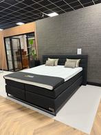Puur Boxspring Antraciet Zwart - Showmodel Inclusief Matras, Ophalen, Zwart, Tweepersoons, Zo goed als nieuw