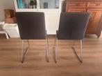 Stoffen stoelen met metalen onderstel - GRATIS AF TE HALEN, Ophalen, Gebruikt, Twee, Stof