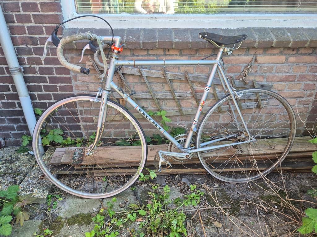 Vintage Peugeot racefiets - Reynolds 531 frame, Fietsen en Brommers, Fietsen | Racefietsen, 28 inch, Gebruikt, Velgrem, Aluminium