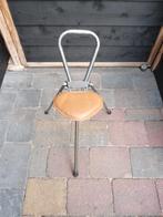 Wandelstok ( 3 poot ) inklapbaar met  lederen zitfunctie ., Ophalen of Verzenden, Opvouwbaar, Gebruikt