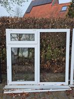 Kunstof kozijnen met dubbel glas, Doe-het-zelf en Verbouw, Kozijnen en Schuifpuien, Gebruikt, Raamkozijn, 75 tot 150 cm, Hout