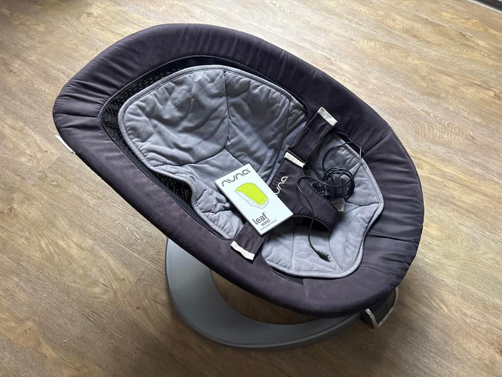 Nuna Leaf Wind - Babystoeltje, Wippertje, Baby Wiegen, Kinderen en Baby's, Wipstoeltjes, Gebruikt, Wipstoel, Met gordel(s) of riempje(s)