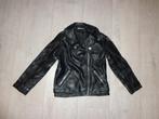 zwarte nepleren meisjesbikerjasje van Blue Queen, maat 116, Ophalen of Verzenden, Zo goed als nieuw, Meisje, Jas