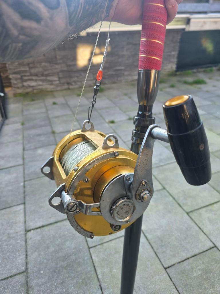 Tonijnhengels met reels, Ophalen