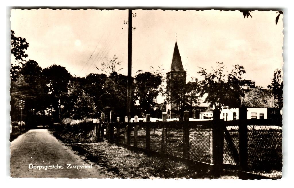 Zorgvlied, Dorpsgezicht, Verzenden, 1940 tot 1960, Ongelopen, Drenthe