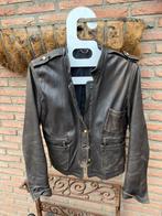 Leren damesjas, Kleding | Dames, Jasjes, Kostuums en Pakken, Maat 38/40 (M), Bruin, Ophalen of Verzenden, Jasje