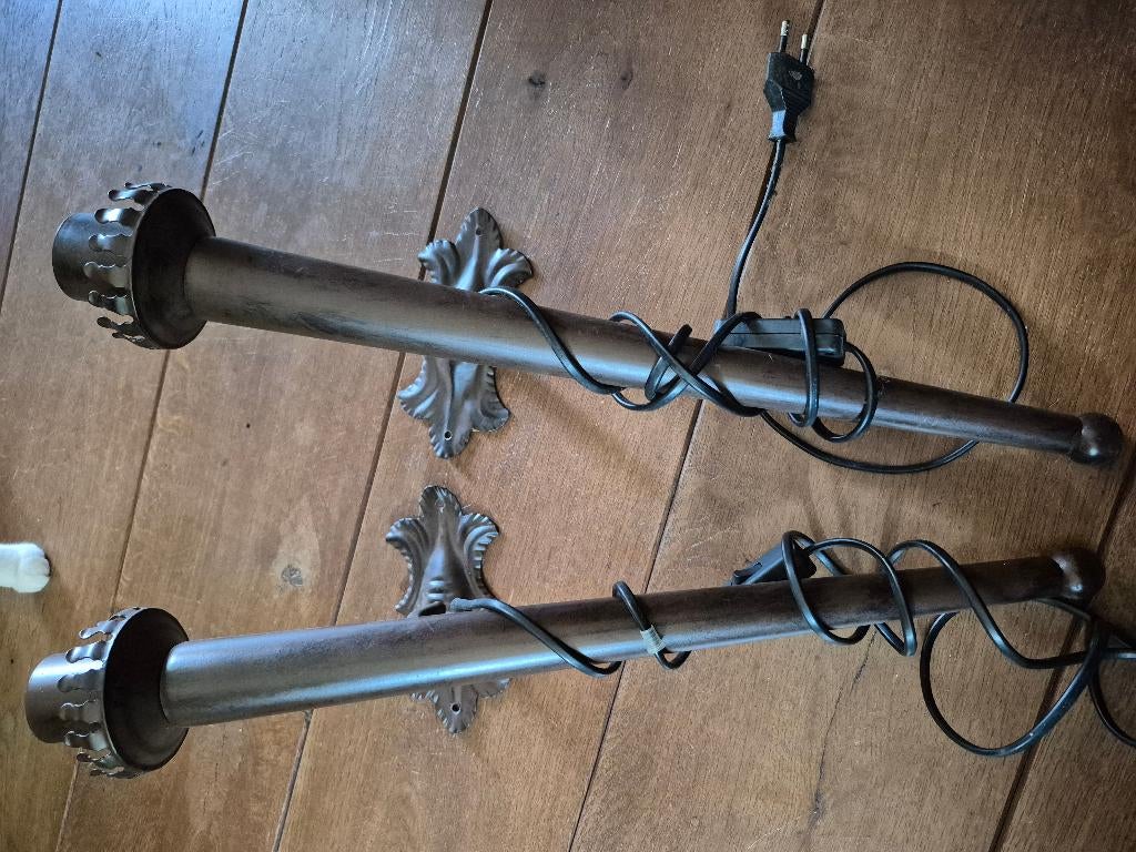 Fakkel lampen, Huis en Inrichting, Ophalen, Gebruikt, Metaal, Minder dan 50 cm