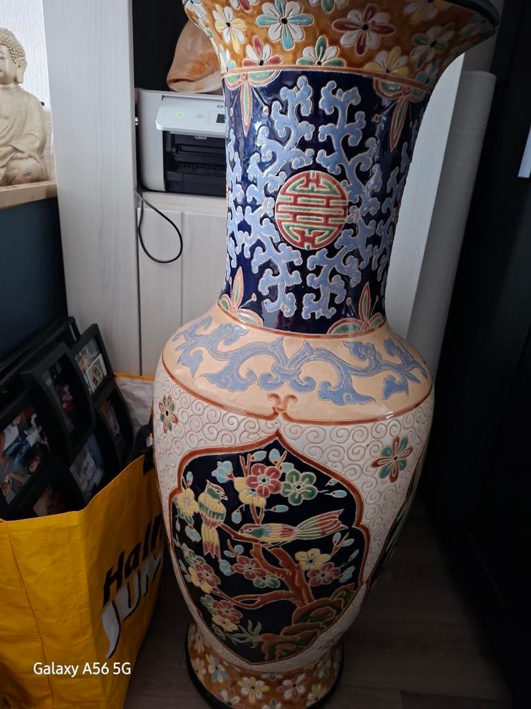 Grote Oosterse Vaas - 1.05m Hoog - Prachtig voor Hal, Antiek en Kunst, Ophalen