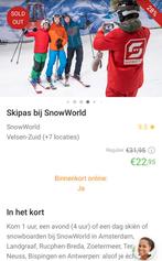 Dagpas snowworld €25, Eén persoon, Ticket of Toegangskaart