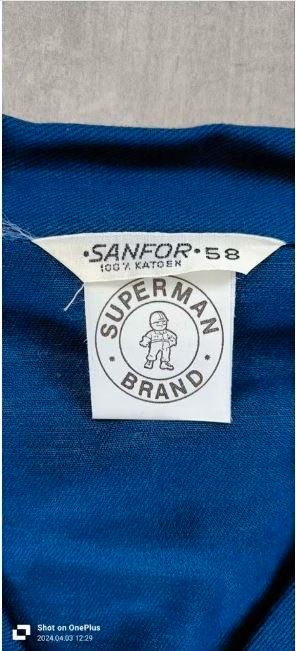 Sanfor Superman Brand Werkoverall mt. 58, Tuin en Terras, Werkkleding, Nieuw, Dames, Heren, Overall, Ophalen of Verzenden