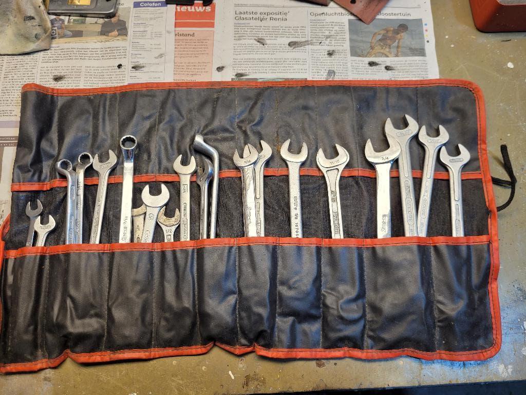 Steeksleutel ringsleutel Engelse / Amerikaanse  maten, Ophalen of Verzenden, Gebruikt