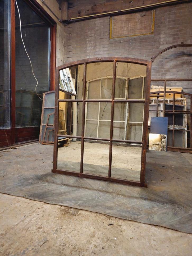 Spiegel stalraam | Handgemaakt | Authentiek oud raam, Huis en Inrichting, Woonaccessoires | Spiegels, Nieuw, 75 tot 100 cm, Minder dan 100 cm