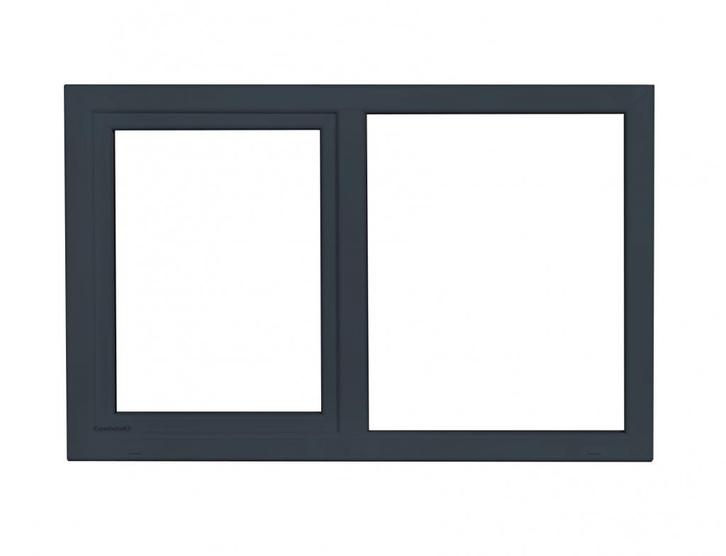 Kunststof vast-draaikiep kozijn b150 x h110 RAL 7016 / 9016, Doe-het-zelf en Verbouw, Kozijnen en Schuifpuien, Nieuw, Raamkozijn