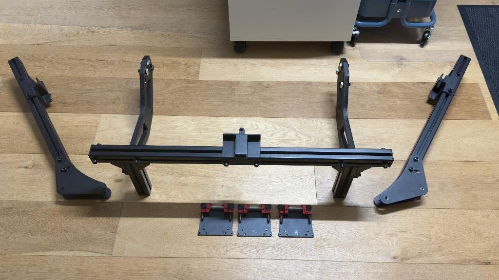 Integrated triple monitor mount simlab simracing Vario Vesa, Ophalen, Overige merken, Zo goed als nieuw, Verstelbaar