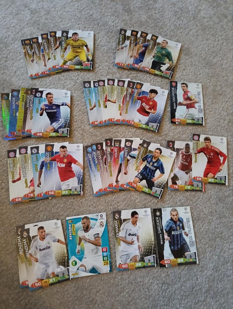 Grote stapel (42x) Panini UEFA Champions League 2011/2012, Ophalen of Verzenden, Gebruikt, Buitenlandse clubs, Poster, Plaatje of Sticker