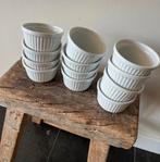 12 witte ovenschaaltjes, Gebruikt, Keramiek, Ophalen of Verzenden, Kom(men)