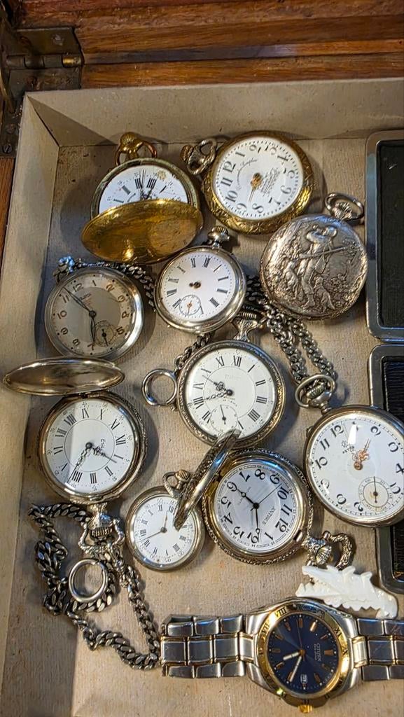 Verzameling antieke zakhorloges, polshorloges en Du Pont, Ophalen of Verzenden