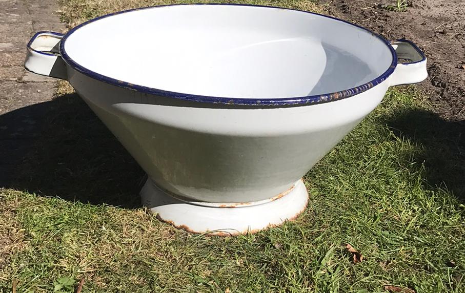 Vintage emaille wasteil, Ophalen