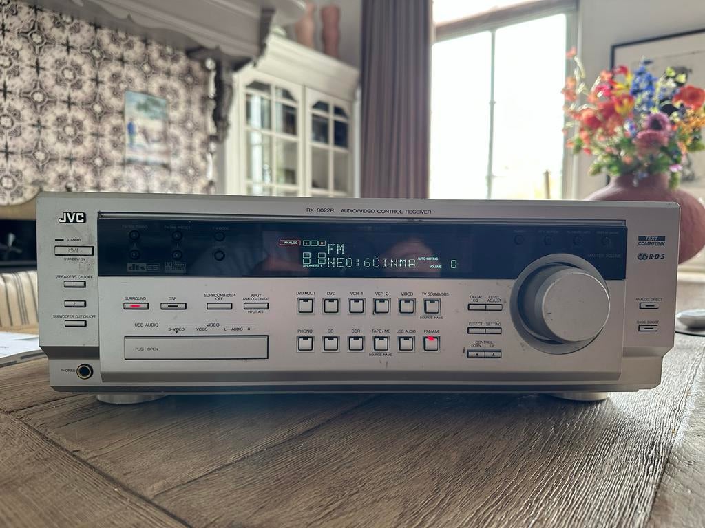 JVC RX-8022RSL audio/video versterker, Audio, Tv en Foto, Versterkers en Receivers, Ophalen, Gebruikt, JVC, 120 watt of meer