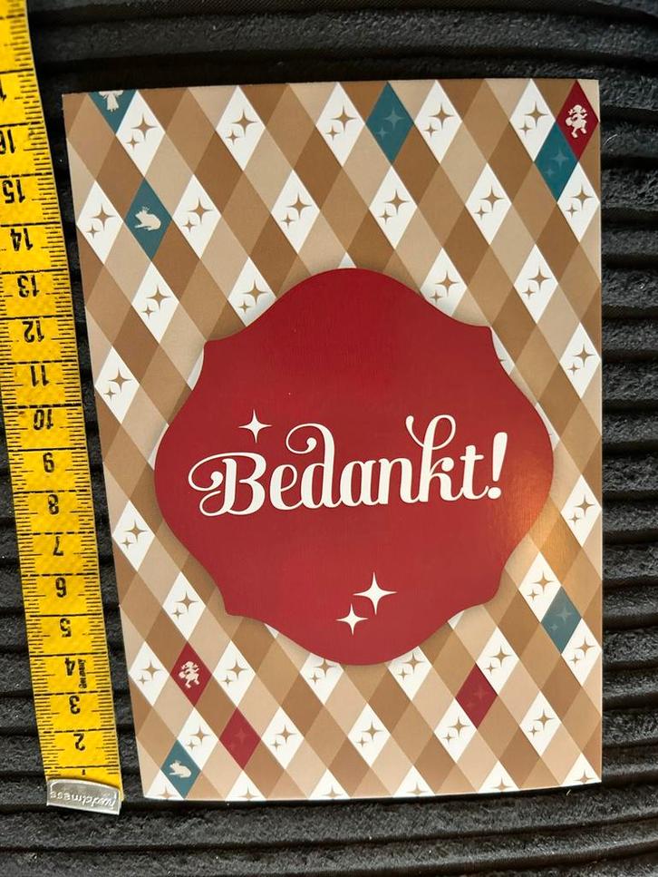 690. Kaart tekst Bedankt, Verzamelen, Ansichtkaarten | Themakaarten, Ongelopen, Ophalen of Verzenden