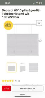 Twee plissé gordijnen Praxis, 100x220 cm, z.g.a.n. incl. bon, Huis en Inrichting, Stoffering | Gordijnen en Lamellen, Ophalen