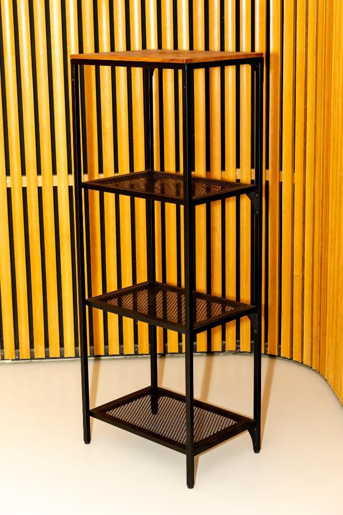 FJÄLLBO Stellingkast, zwart, 51x136 cm als nieuw, Ophalen, Zo goed als nieuw