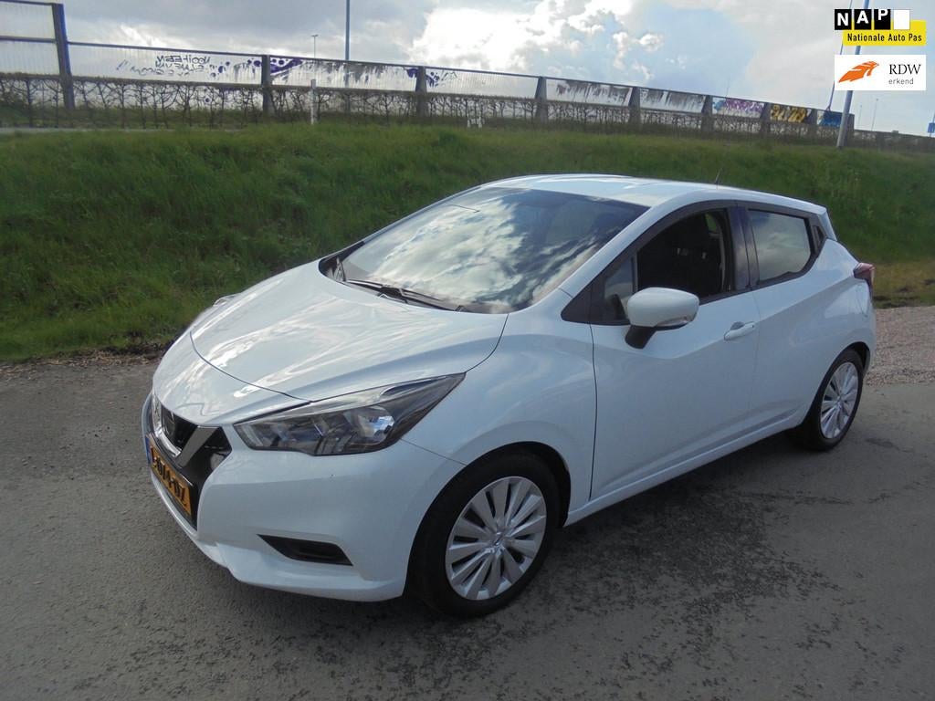 Nissan Micra Nissan Micra 1.0 benzine airco trekhaak 47.000k, Auto's, Nissan, Voorwielaandrijving, Euro 6, Wit, Origineel Nederlands