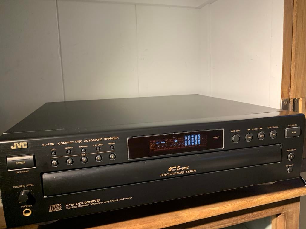 JVC XL-F116BK CD-speler - 5 CD Wisselaar, Audio, Tv en Foto, Cd-spelers, Ophalen of Verzenden, Gebruikt, JVC, Wisselaar