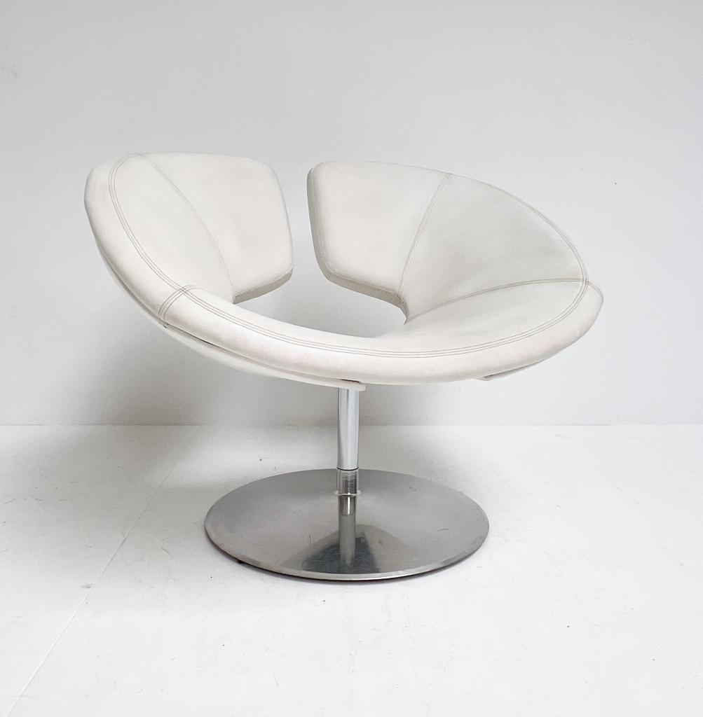Leren Apollo fauteuil van Patrick Norguet voor Artifort, Huis en Inrichting, Fauteuils, Gebruikt, Minder dan 75 cm, Design, Ophalen of Verzenden
