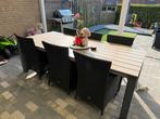 Tuin/eettafel met 6 stoelen, Ophalen, Zo goed als nieuw, Eettafel