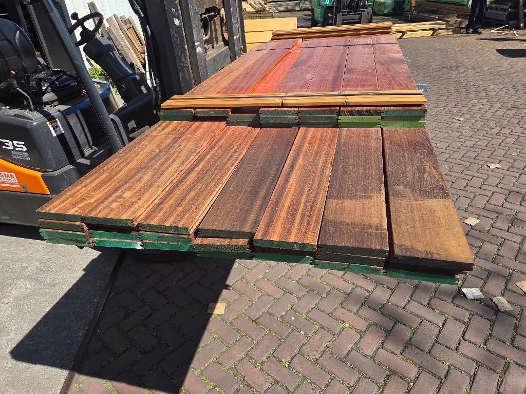 Hardhouten planken - geschaafd  2.2x14.0 cm - nr: HP127, Tuin en Terras, Palen, Balken en Planken, Ophalen, Planken, Nieuw, Hardhout