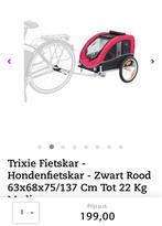 Trixie kersenrode fietskar, Fietsen en Brommers, Fietsaccessoires | Aanhangers en Karren, Ophalen, Zo goed als nieuw, Hondenkar