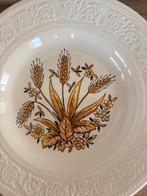 4 half diepe borden met graanmotief, Huis en Inrichting, Keuken | Servies, Gebruikt, Ophalen of Verzenden, Bord(en), Overige stijlen