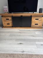 Tv meubel van mangohout, Huis en Inrichting, Kasten | Televisiemeubels, Ophalen, Gebruikt, 150 tot 200 cm, Minder dan 100 cm