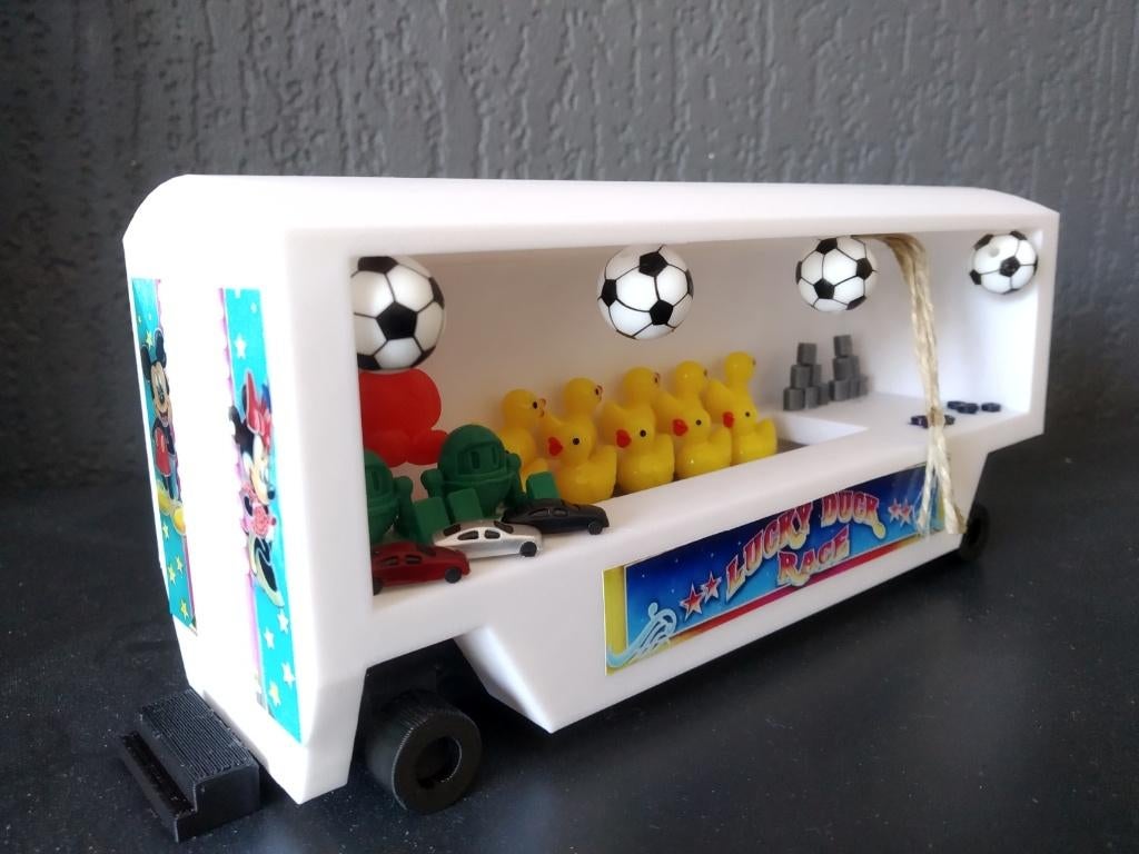 KERMIS attracties Spelwagen Lucky Duck en Fotoschietsalon, Hobby en Vrije tijd, Overige merken, 1:32 tot 1:50, Overige typen, Nieuw