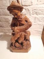 gesneden houten beeldje "jonge herder met akkordeon", Ophalen