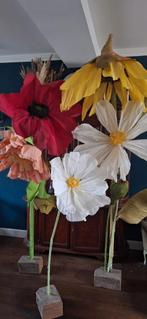 Set 6 gigantische bloemen decor etalage / bruiloft, Ophalen, Gebruikt