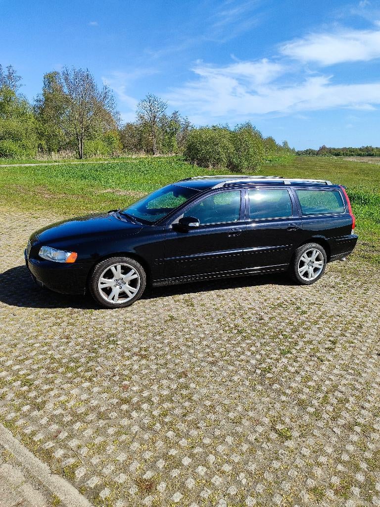 Volvo V70 2.4 Edition Sport, Automaat (2007), 1800 kg, Zwart, Stationwagon, 2435 cc