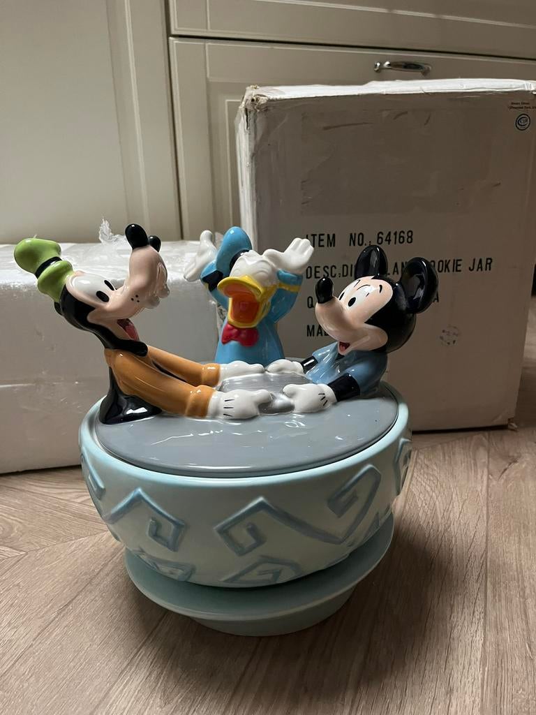 Disney Cookie Jar koekjespot zeldzaam Donald, Goofy, Mickey, Ophalen of Verzenden, Mickey Mouse, Zo goed als nieuw, Beeldje of Figuurtje