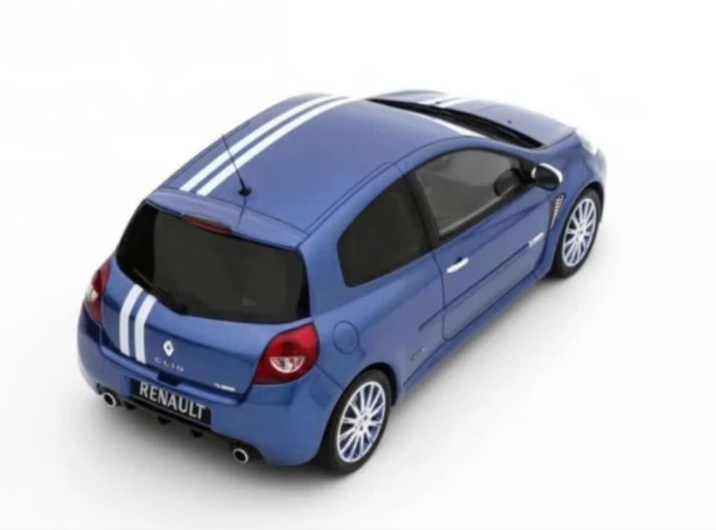 RENAULT CLIO 3 RS GORDINI BLAUW 2012 schaal 1/18 OTTO OT972, Verzenden, Nieuw, Auto, OttOMobile
