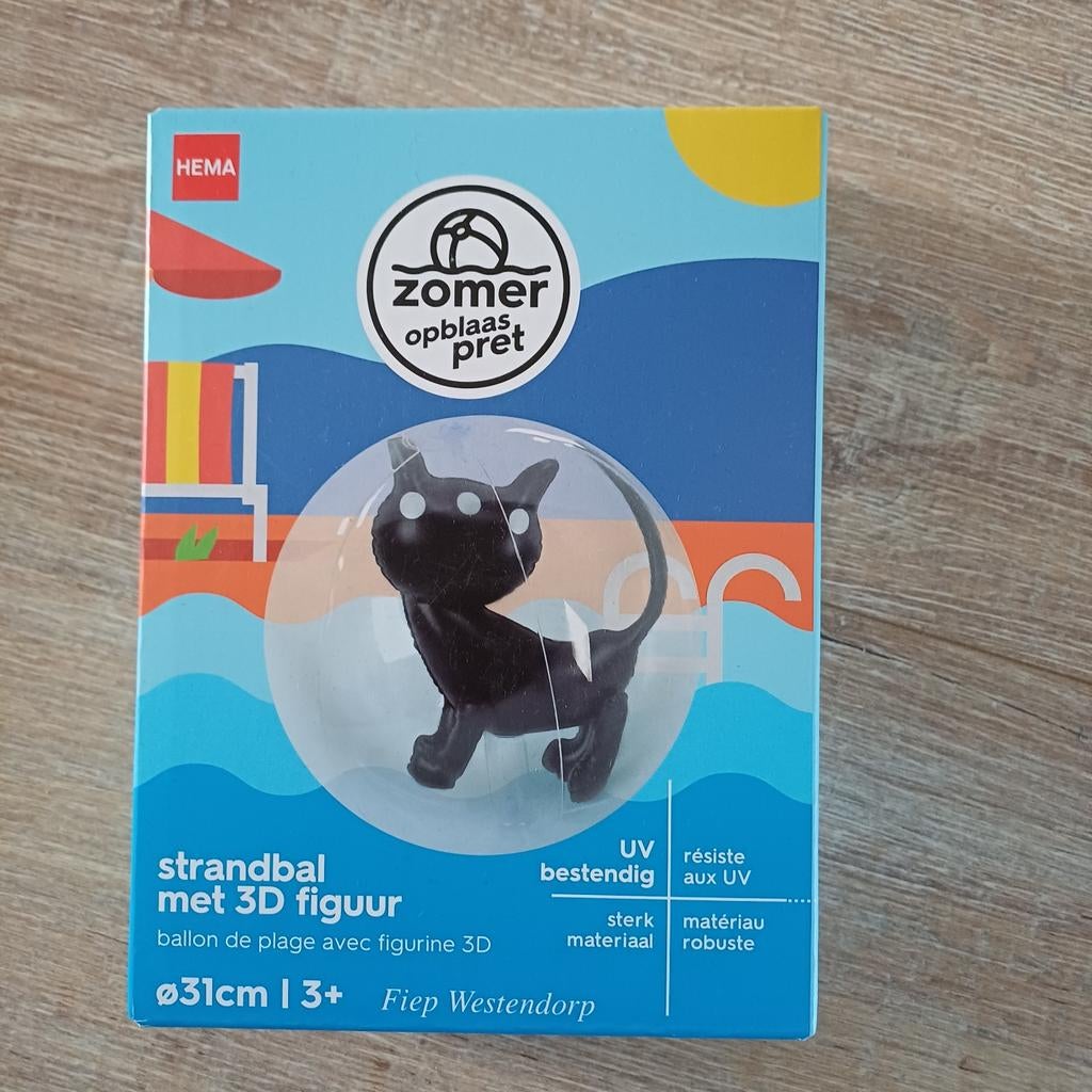 Siepie strandbal met 3D figuur - Nieuw in verpakking, Ophalen of Verzenden, Nieuw